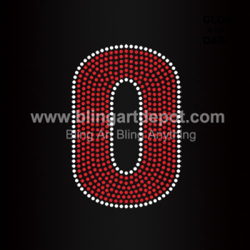 Number Zero Rhinestone Heat Transfers Number Zero Rhinestone Heat Transfers